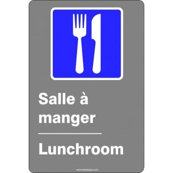 Affiche de sécurité aux normes CSA bilingue: Salle à manger