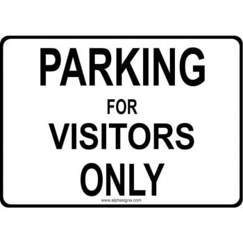 Affiche de stationnement anglophone: Parking for visitors only