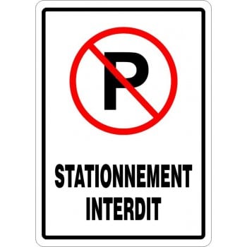 Affiche de stationnement: Stationnement interdit