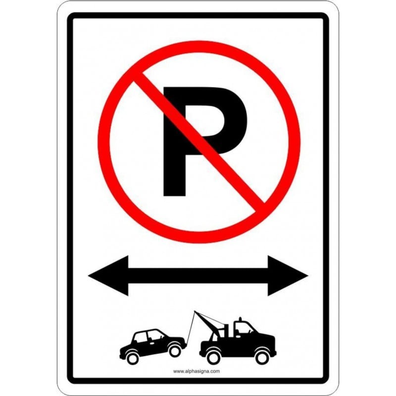 Panneaux d'avertissement de remorquage de stationnement, interdire