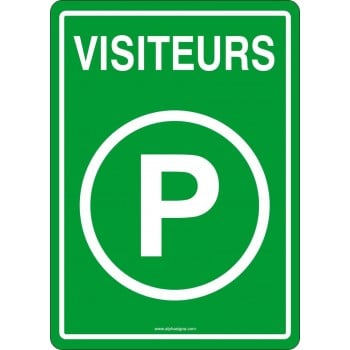 Affiche de stationnement: Visiteurs (vert)