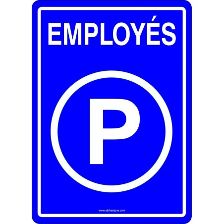 Affiche de stationnement: Employés (bleu)