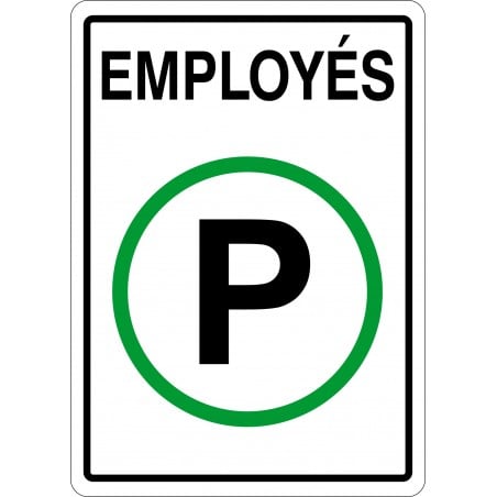 Affiche de stationnement: Employés