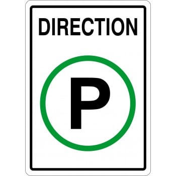 Affiche de stationnement: Direction