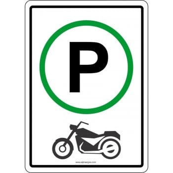 Affiche de stationnement : moto