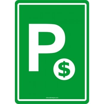 Affiche de stationnement: Stationnement payant (vert)