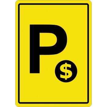 Affiche de stationnement: Stationnement payant (jaune)