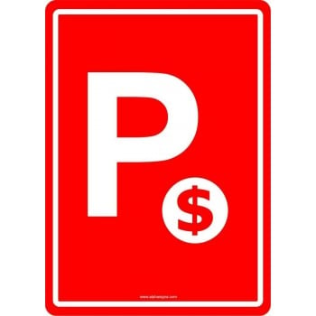Affiche de stationnement: Stationnement payant (rouge)