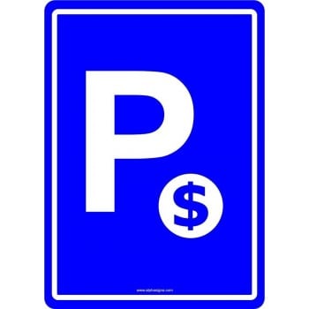 Affiche de stationnement: Stationnement payant (bleu)