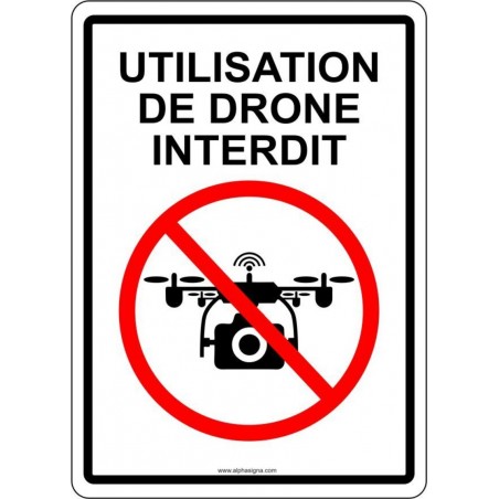 Affiche pour plein air - Utilisation de drone interdite