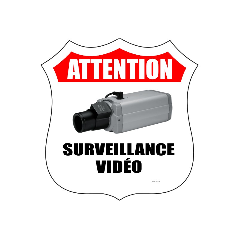 Autocollant Attention vidéo surveillance
