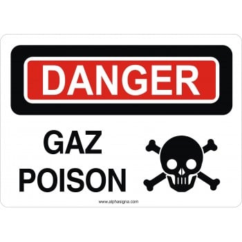 Affiche de sécurité: DANGER Gaz poison
