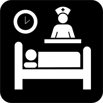 Affiche pictogramme médical: Observation - salle d'urgence