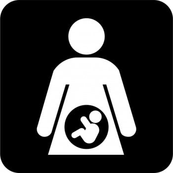Affiche pictogramme médical: Obstétrique-natalité
