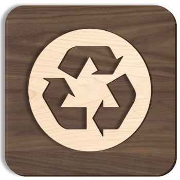 Plaque de porte en bois  - Recyclage