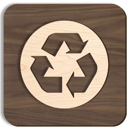 Plaque de porte en bois  - Recyclage