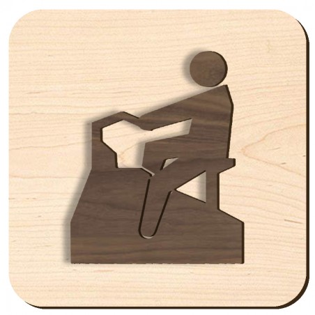 Plaque de porte en bois 3D - Salle d'exercice ou d'entrainement