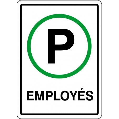 Affiche de stationnement : employés (modèle 2)