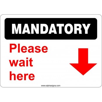 Affiche anglophone mandatory: Please wait here