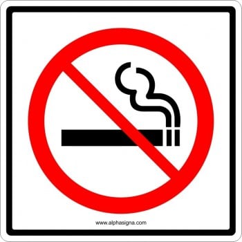 Affiche standard pictogramme seulement: Interdiction de fumer