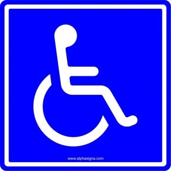 Affiche standard pictogramme seulement: Stationnement handicapé