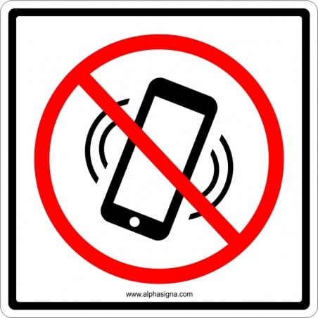 Affiche standard pictogramme seulement: Cellulaire interdit