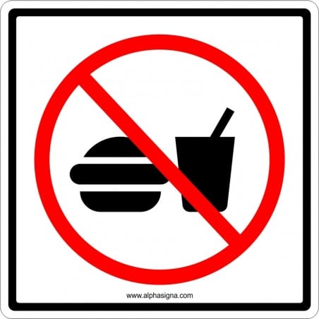 Affiche standard pictogramme seulement: Aliments interdits