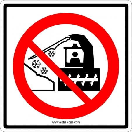 Affiche standard pictogramme seulement: Interdiction de souffler de la neige