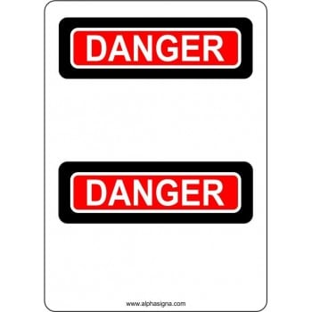 Affiche de sécurité bilingue Danger : PERSONNALISABLE