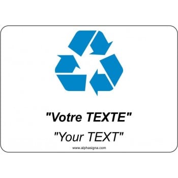 Affiche bilingue pour Recyclage : PERSONNALISABLE
