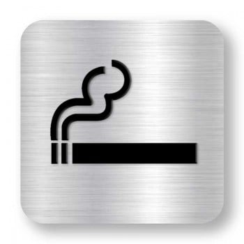 Plaque de porte ou murale avec pictogramme en relief 3D: Zone Fumeur