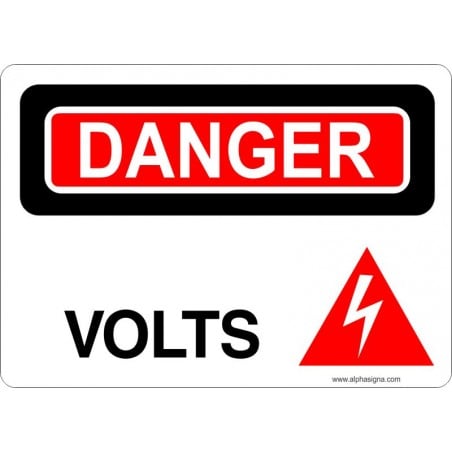 Affiche de sécurité personnalisable: DANGER .....volts