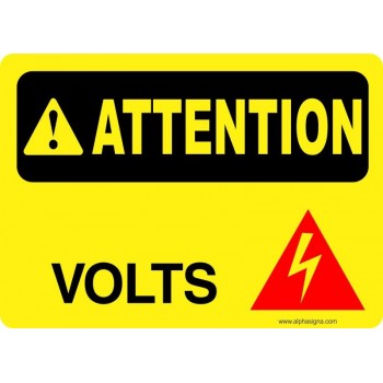 Affiche de sécurité personnalisable: ATTENTION .....volts