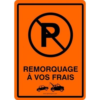 Affiche de stationnement pour travaux: Stationnement interdit