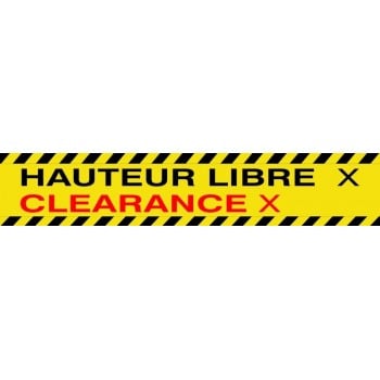 Affiche bilingue Hauteur libre PERSONNALISABLE - jaune et noir