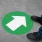 Autocollant de sécurité pour plancher commercial et industriel - flèche directionnelle
