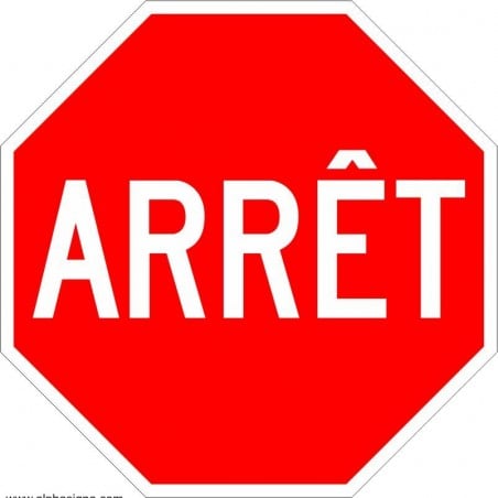 Autocollant de sécurité pour plancher commercial et industriel - Arrêt