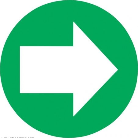 Autocollant de sécurité pour plancher commercial et industriel - flèche directionnelle