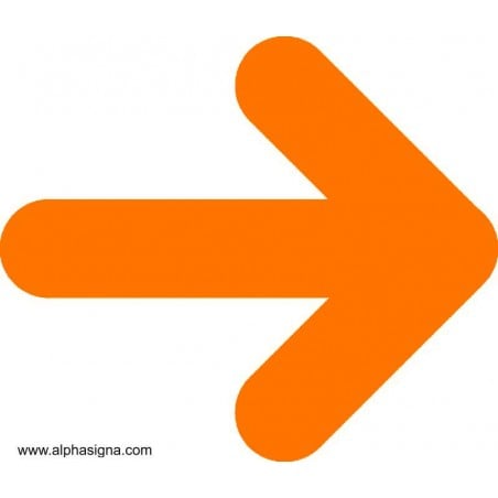 Autocollant de sécurité pour plancher commercial et industriel - forme de flèche - orange