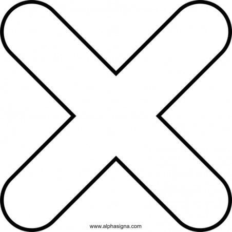 Autocollant de sécurité pour plancher commercial et industriel - forme de X - blanc