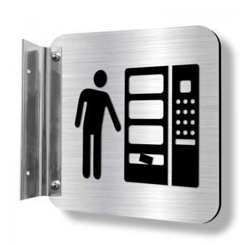 Affiche signalétique de corridor (fixation simple) : Machine distributrice