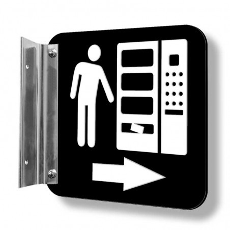 Affiche signalétique de corridor (fixation simple) : Machine distributrice