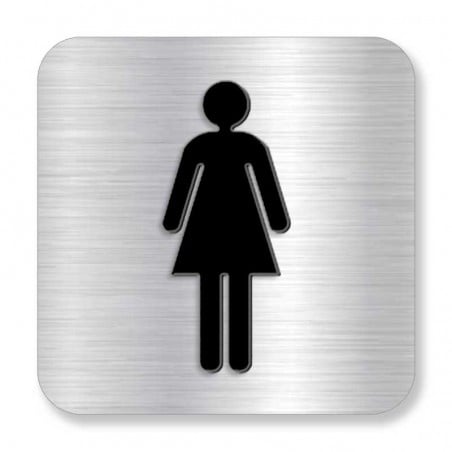 Plaque de porte ou murale avec pictogramme en relief 3D: Femmes