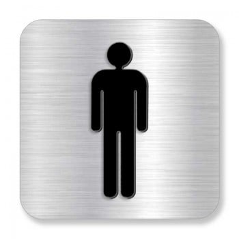 Plaque de porte ou murale avec pictogramme en relief 3D: Hommes