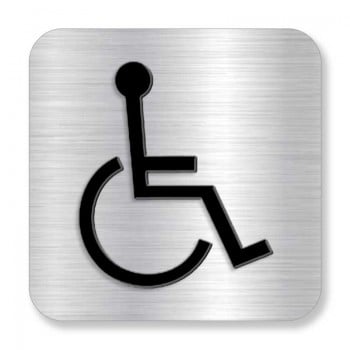 Plaque de porte ou murale avec pictogramme en relief 3D: Handicapés