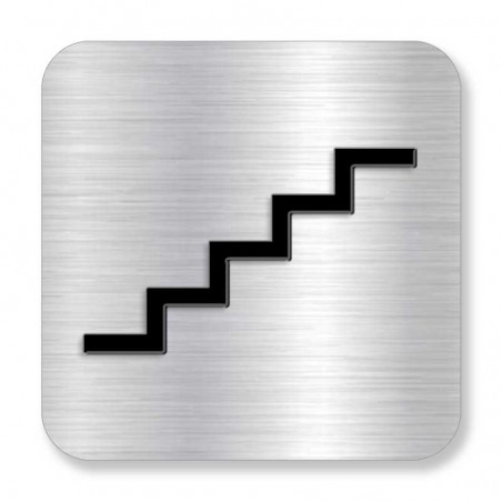 Plaque de porte ou murale avec pictogramme en relief 3D: Escaliers