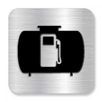 Plaque de porte ou murale avec pictogramme en relief 3D: Réservoir à essence