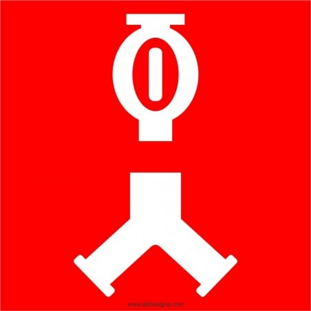 Affiche de sécurité-incendie: Système de gicleurs automatiques à prise double