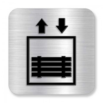 Plaque de porte ou murale avec pictogramme en relief 3D: Ascenseur pour monte-charges