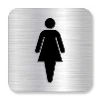 Plaque de porte ou murale avec pictogramme en relief 3D: Femmes - uni jambe
